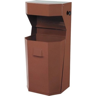HTI Odpadkový koš s popelníkem 50 l. hnědý MC-5228-5
