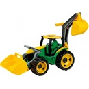 Lena 2080 Traktor se lžící a bagrem zeleno žlutý 107 cm