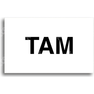 ACCEPT Tabulka SEM - TAM - typ 12 (80 x 50 mm) - bílá tabulka - černý tisk bez rámečku