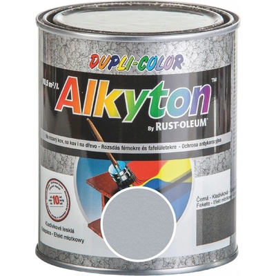 Rust Oleum Alkyton Kladivková farba na hrdzu 2v1 Striebrosivá 750ml