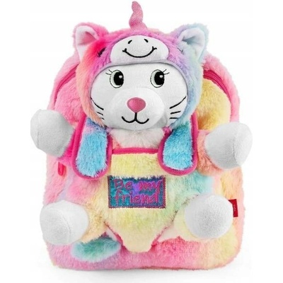 Detský batoh s odnímateľným plyšákom Perletti Toys Kawaii Unicorn Cat, 1308
