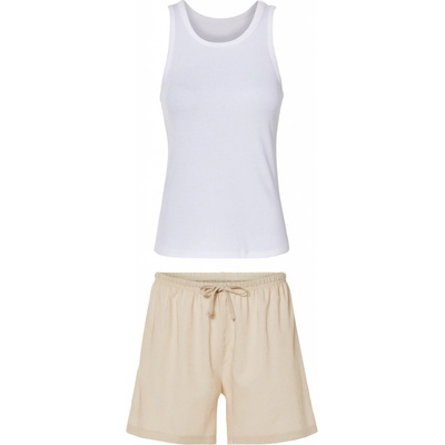 Esmara dámske krátke pyžamo biela béžová