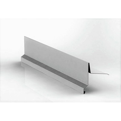 Závětrná lišta r.š.250mm klasik horní s okapnicí pozink FeZn Lakovaný RAL 9006 stříbrná s folií 2m