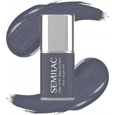 SEMILAC One Step Glossy Hybridní lak na nehty S185 Stone Grey (Kamenná šedá)