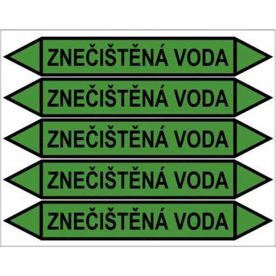 Značení potrubí, znečištěná voda PZG 009294