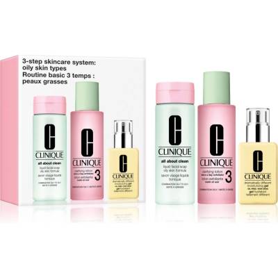 Clinique 3 Steps Skincare Systeme Oily Skin Types подаръчен комплект за мазна кожа