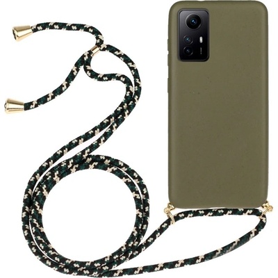 Pouzdro PROTEMIO 61852 ROPE Kryt se šňůrkou Xiaomi Redmi Note 12S tmavě zelený