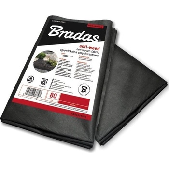 Bradas Netkaná mulčovacia textília S 80 g/m² čierna 1,6 x 10 m