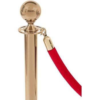 Въже със златиста закопчалка Velor, 160 cm, червено (5040140042)