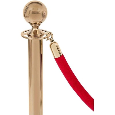 Въже със златиста закопчалка Velor, 160 cm, червено (5040140042)