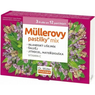 Müllerovy pastilky mix 3 x 12 ks