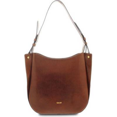Giudi dámska kožená dizajnová kabelka cez rameno Simona Vacchetta 35 × 31 cm