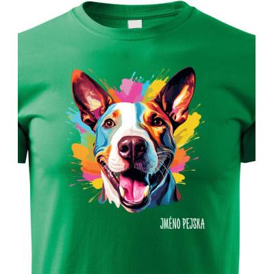 Dětské tričko Bulteriér Zelená Canvas tričko 2435