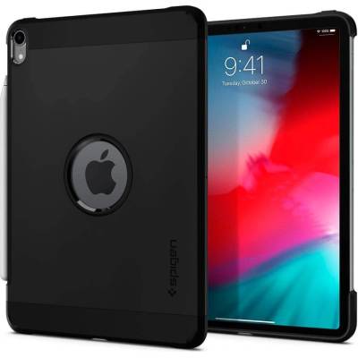Spigen Tough Armor Case - хибриден кейс с най-висока степен на защита за iPad Pro 12.9 (2018) (черен)