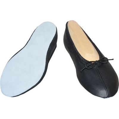 Miroslav Šoman Taneční cvičky kůže Iris - podešev kůže - černé