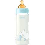 Chicco Стъклено шише Chicco - Original Touch, за момче, 240 ml, 0м+ (N0266)