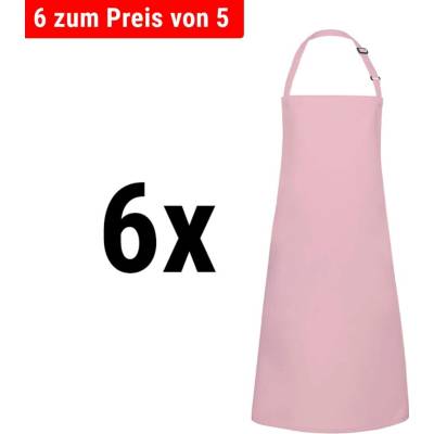 G.Gastro 6 ks Karlowsky Zástěra s laclem Basic růžová D9785997