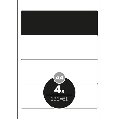 Altryal Etikety Top Stick bílé A4 192 x 61 mm 4 etikety 100 ks