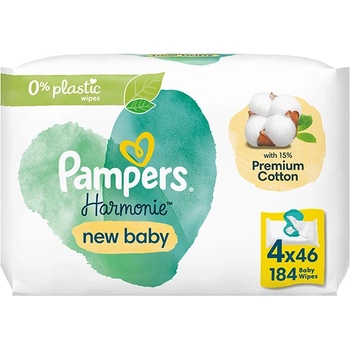 Image 1 of Pampers Мокри кърпички Pampers Harmonie Newborn - 4x46 броя