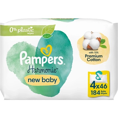 Pampers Мокри кърпички Pampers Harmonie Newborn - 4x46 броя