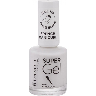 Rimmel London Super Gel French Manicure lak na nehty 090 Porcelain 12 ml