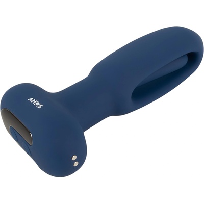 Anos - Анален вибратор с език (син)