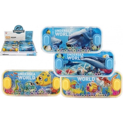 Teddies Vodní hra hlavolam 15x7cm plast mořský svět 4 druhy 24ks