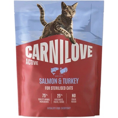 Carnilove ACTIVE Cat Dry S&T Sterilised losos morčacie 400 g