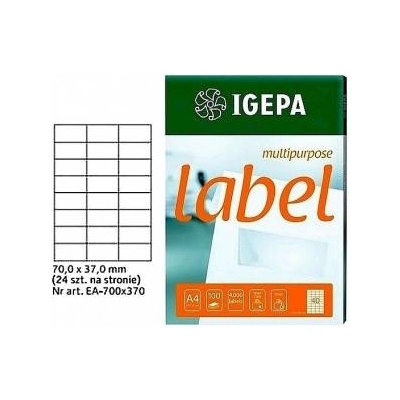 Igepa Group Labels a4 igepa 70.0 x 37.0 mm white (100)
