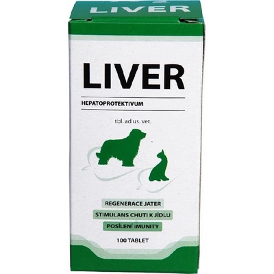 Liver tablety na ochranu pečene pre psov a mačky 100 tabliet
