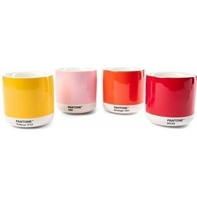 Pantone Latte Termohrnek - Yellow, Red, Orange, Light Pink (set 4 ks)