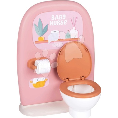Smoby Kúpeľňa so záchodom pre bábiky Toilets Soft Baby Nurse s toaletným papierom a sada na umývanie zubov