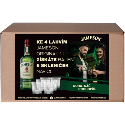 Set Jameson 4x1l 40% (6 x sklo)