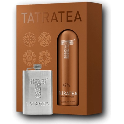 Tatratea Peach 42% 0,7 l (dárkové balení placatka)
