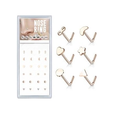Šperky4U sada 24 zlacených piercingů do nosu N0000-45