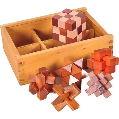 Alloy Puzzles Sada 6 dřevěných hlavolamů