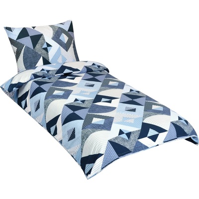 Bellatex bavlna geometria modrá 140x220 70x90