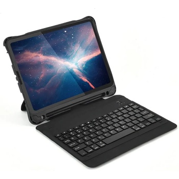 Choetech Wireless Keyboard Case - полиуретанов калъф, клавиатура, тракпад и поставка за iPad Pro 11 M1 (2021), iPad Pro 11 (2020), iPad Pro 11 (2018) (черен)