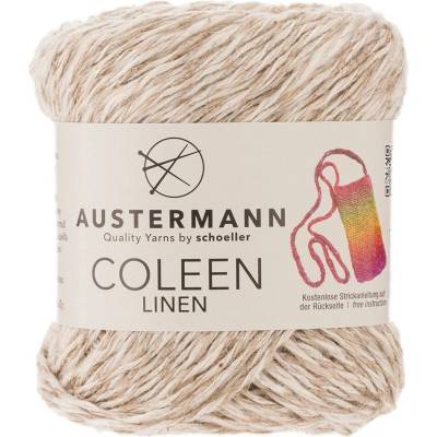 Austermann COLEEN LINEN - 60% len, 25% bavlna, 15% viskóza - Ručně pletací příze Barva: 002 SAND