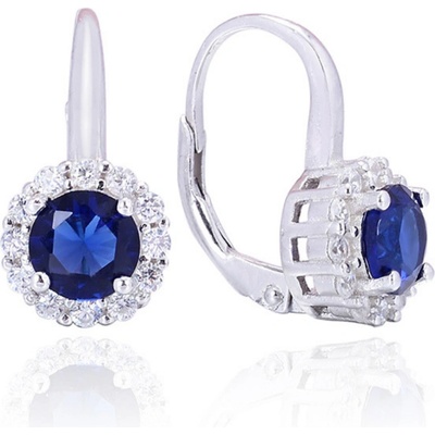 Olivie Russo strieborné visacie náušnice BLUE 2706