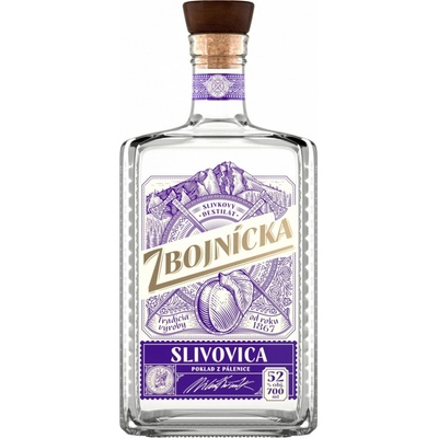 ZBOJNÍCKA SLIVOVICA 52% 0,7 l (čistá fľaša)