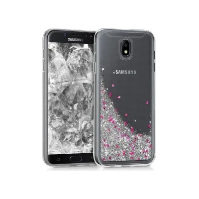 kwmobile Калъф с дизайн снежна топка за Samsung Galaxy J7 (2017) - сребрист