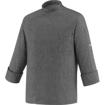 Egochef Унисекс готварска куртка Cheap Grey Mix - комфортна и елегантна, с дълъг ръкав (2042 067C)