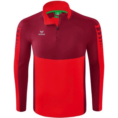 ERIMA SIX WINGS mikina 1/2 zip červená Bordová
