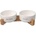 Dog fantasy Set керамични купи с поставка бели 2 x 850 мл