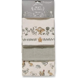Cooksmart ® Памучни кърпи за съдове в комплект 3 бр. 45x65 cm Country Animals - Cooksmart ® (1791)