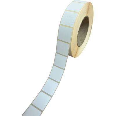 Termo Etiketa 30 mm x 30 mm, Thermo top, Biela, Dutinka 76 mm, 2500 ks/kotúč, Silné lepidlo, Priemer kotúča 142 mm