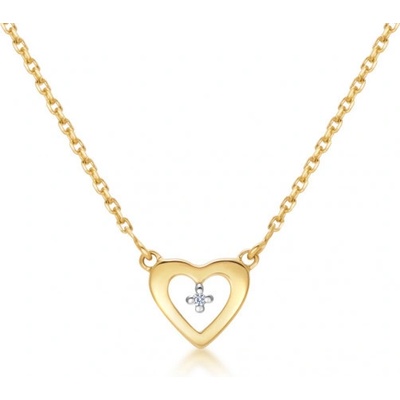 Sofia Diamonds zlatý se srdcem a diamantem GEMCS28892-14