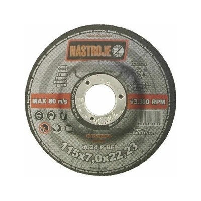 Nástroje cz Kotouč brusný talířový 115 x 7,0 x 22 mm IM-1-115-7,0T