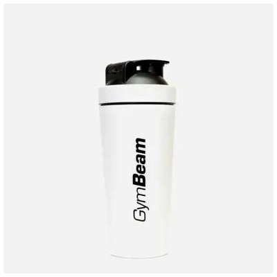 GymBeam Šejkr bílý z nerezové oceli 750 ml 1 ks